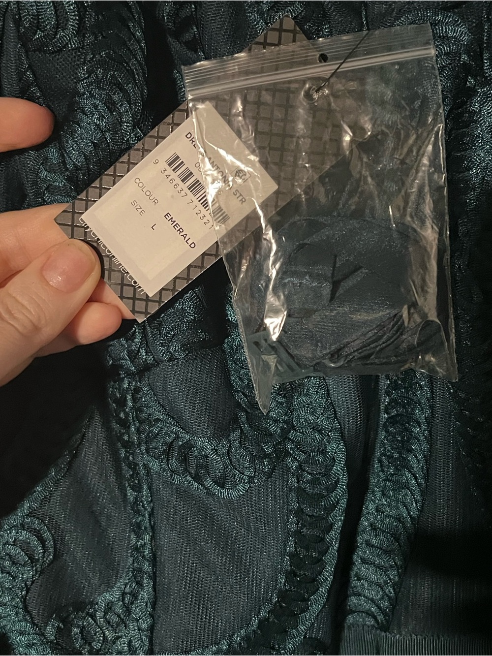 NWT City Chic Teal Slate Embroidered Sleeveless Dress - Picture 3 of 6